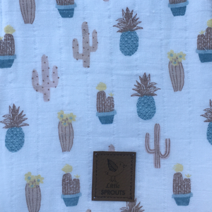 Little Sprouts Muslin Blankets - Purple Pineapple