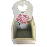Rustic Painted Wooden Cutlery Holder