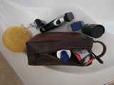 Leather men's shaving bag / Vanity bag