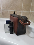 Leather men's shaving bag / Vanity bag