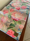 Large Pink Protea Runner - Velvet