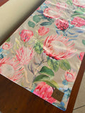 Large Pink Protea Runner - Velvet