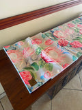 Large Pink Protea Runner - Velvet